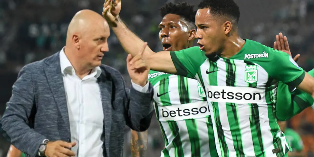 Pablo Repetto y Robert Mejía en un partido de Atlético Nacional Foto: El Colombiano y Munera Eastman