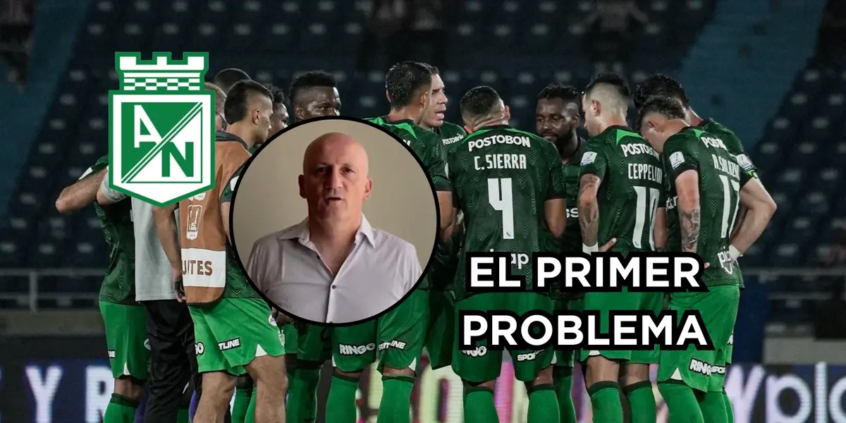 Pablo Repetto ya llegó a Atlético Nacional. Foto captura de pantalla de Win Sports y de Twitter @nacionaloficial.