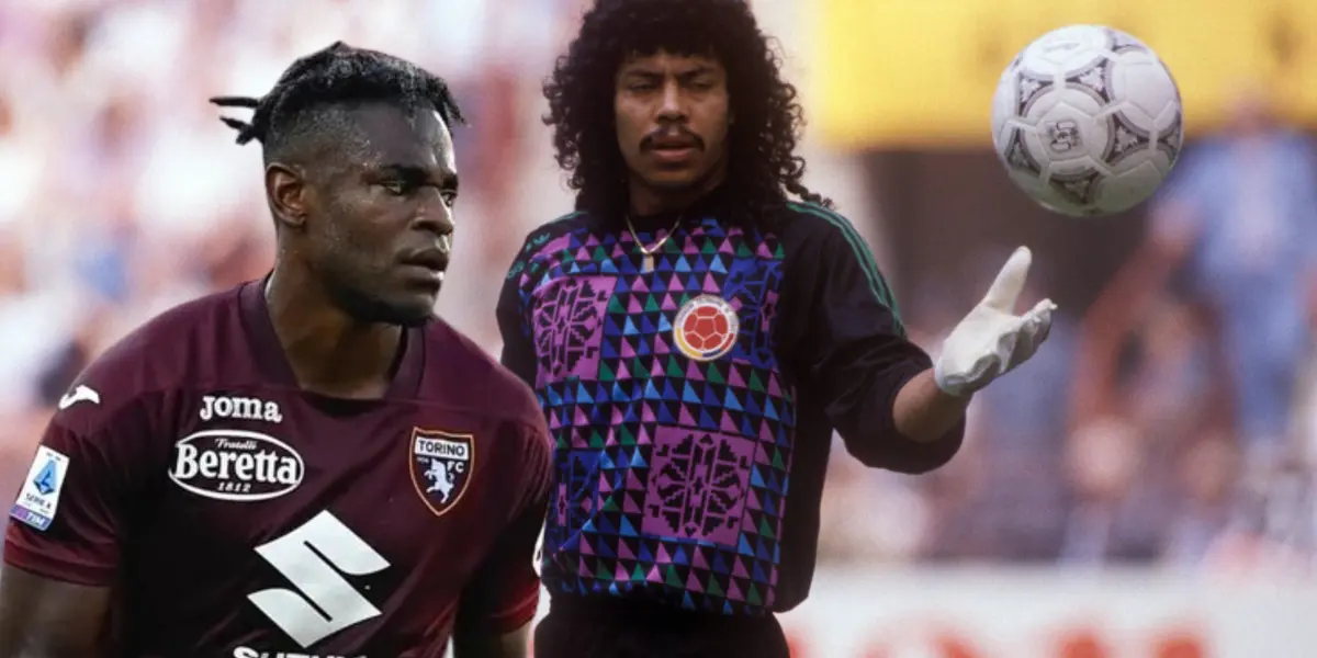 René Higuita fue recordado por Duván Zapata en un entrenamiento.