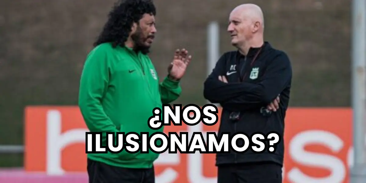 René Higuita y Pablo Repetto juntos en un entrenamiento de Atlético Nacional Foto: Nacionaloficial