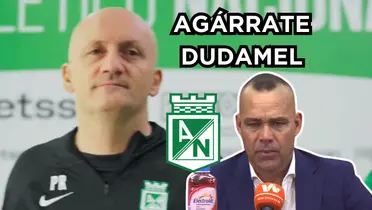 Repetto advirtió que viene contra Bucaramanga. Foto captura de pantalla YouTube Atlético Nacional y captura de pantalla YouTube DIMAYOR.