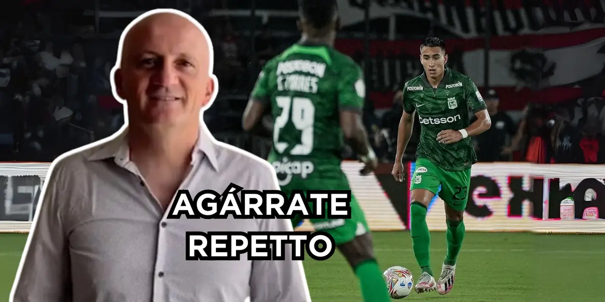 Repetto apenas llegó tiene a una joya en Nacional. Foto captura de pantalla de Win Sports y de Twitter @nacionaloficial.