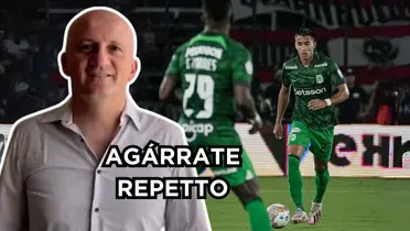 Repetto apenas llegó tiene a una joya en Nacional. Foto captura de pantalla de Win Sports y de Twitter @nacionaloficial.