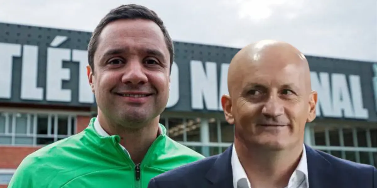 Sebastián Arango, presidente de Atlético Nacional y Pablo Repetto Foto: Nacionaloficial e Infobae