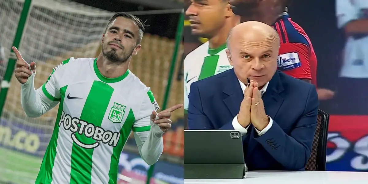 Tomás Ángel futbolista de Atlético Nacional jugó contra el América de Cali.